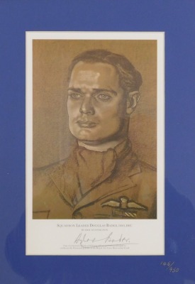 A set of Diamond Jubilee Royal Air Force Benevolent Fund limited edition prints, to include Squadron Leader Douglas Bayder DSODFC by Eric Kennington, signed in pencil to margin, with certificate, Sergeant James Lacey, Flight Lieutenant Roderick Leroyd, Fl - 4