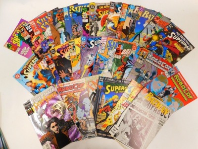 A group of Marvel and DC comics, comprising UK 1986 Classic X Men, 1992 Silver Cable, DC Batman, Super Girl, Robo Cop, Robo Cop 2, Silver Surfers, Batman and others, all circa 1980s and 90s. (a quantity) - 2