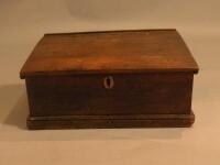 A small 19thC elm bible box