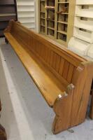 A 19thC pitch pine church pew