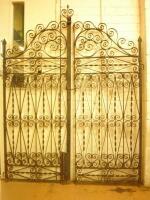 A pair of wrought iron gates by repute removed from one of the buildings at Belvoir Castle