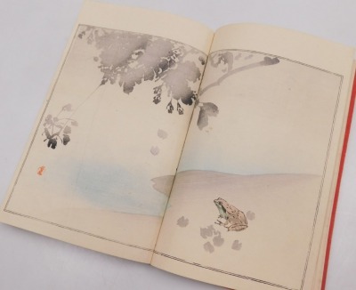 A Meiji period book, soft bound, illustrated with woodblock prints of birds, flowers and trees, together with Salaman (Malcolm C) Hokusai, Master of the colour print 8, published by The Studio Ltd, London 1930. (2) - 19