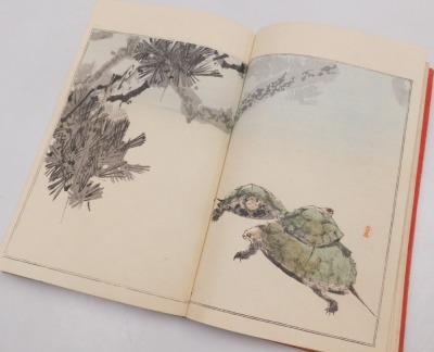 A Meiji period book, soft bound, illustrated with woodblock prints of birds, flowers and trees, together with Salaman (Malcolm C) Hokusai, Master of the colour print 8, published by The Studio Ltd, London 1930. (2) - 20