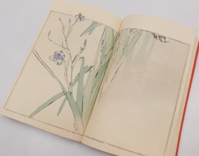 A Meiji period book, soft bound, illustrated with woodblock prints of birds, flowers and trees, together with Salaman (Malcolm C) Hokusai, Master of the colour print 8, published by The Studio Ltd, London 1930. (2) - 21