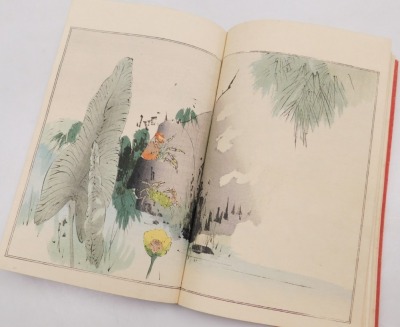 A Meiji period book, soft bound, illustrated with woodblock prints of birds, flowers and trees, together with Salaman (Malcolm C) Hokusai, Master of the colour print 8, published by The Studio Ltd, London 1930. (2) - 22