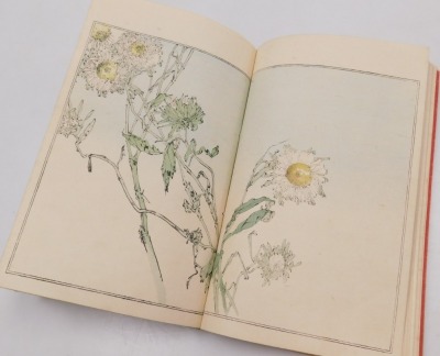 A Meiji period book, soft bound, illustrated with woodblock prints of birds, flowers and trees, together with Salaman (Malcolm C) Hokusai, Master of the colour print 8, published by The Studio Ltd, London 1930. (2) - 24