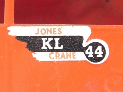 A Tri-ang tin plate Jones Kale 44 mobile crane, with decals, 41cm high. - 3