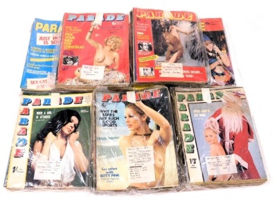 Parade glamour magazines, circa 1970-1973.