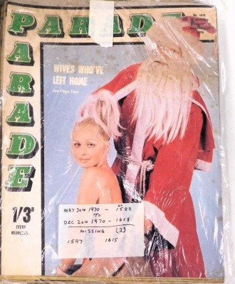 Parade glamour magazines, circa 1970-1973. - 2