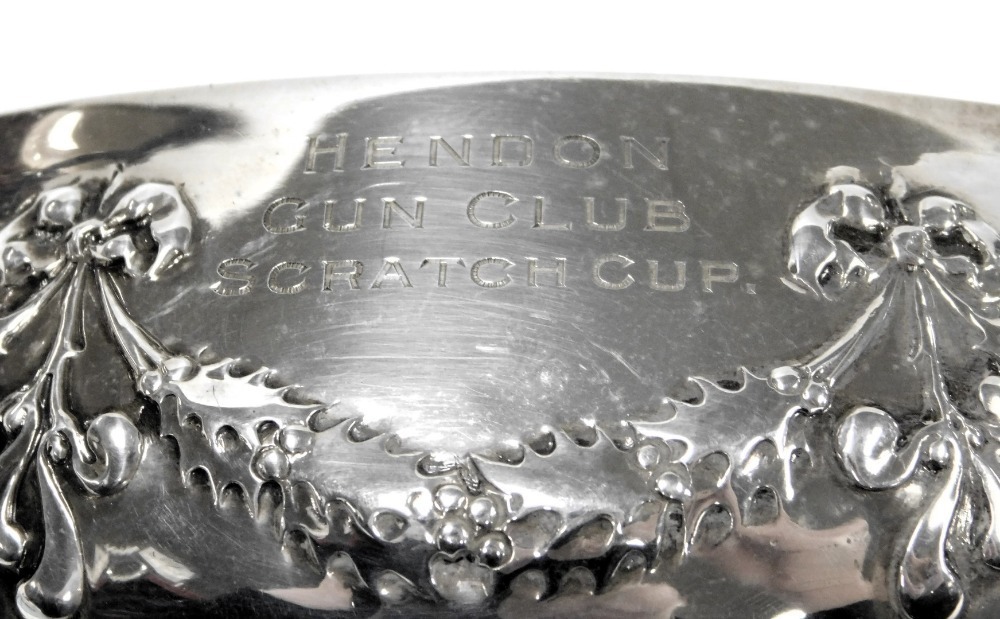 Hendon Rifle Club An Edward VII silver twin handled pedestal bowl, Lee Hendon Gun Club ...