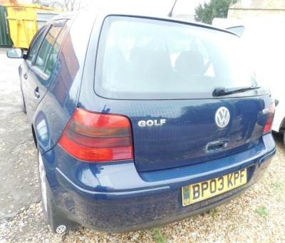 A Volkswagen Golf GT TDI, registration BP03 KPF, in blue, manual, diesel, 5 door hatchback, 1896cc, current mileage 187,960, first registered 01.08.03, four previous keepers, V5 present, MOT valid until 11.05.24, some MOT and parts receipts. - 8