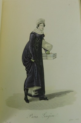 An early 19thC dress maker's catalogue, depicting French styles of clothing for women, with coloured plates, engraved by Gatine, After Pecheux, hand coloured, owner's name to front page, dated 1819. - 7