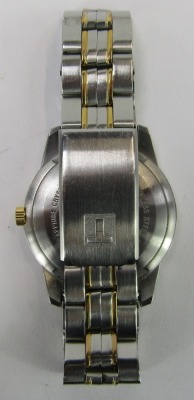 A Tissot gentleman's PR50 wristwatch, in stainless steel case with gold plated dial, serial number J376-476, 3.5cm diameter. - 3