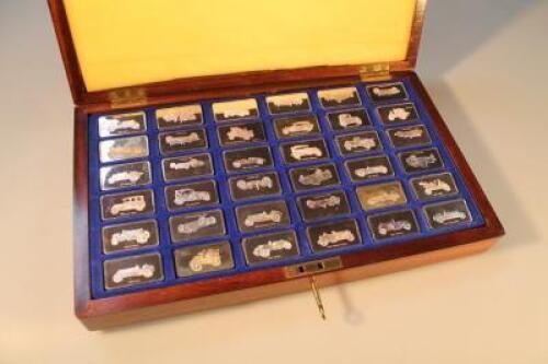 A set of thirty-six motoring commemorative silver ingots