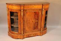 A Victorian walnut marquetry credenza