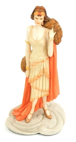 A Coalport Roaring Twenties figure, modelled as Blanche, 29cm high.