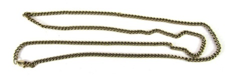 A 9ct gold curb link necklace, 12.6g.