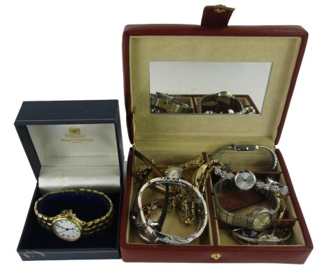 A collection of wristwatches, to include Mappin and Webb, Festina, Rotary, Sekonda and others. (2 boxes)