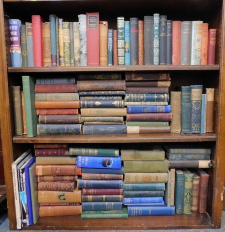 Books, Victorian and early 20thC some with pictorial bindings. (3 shelves)