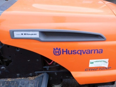 A Husqvarna CTH 210 XP petrol ride on mower, with Kawasaki engine and six speed gears. - 2