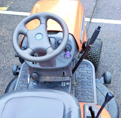 A Husqvarna CTH 210 XP petrol ride on mower, with Kawasaki engine and six speed gears. - 5