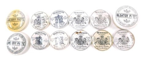 A collection of Burgess's Anchovy Paste pot lids. (8)