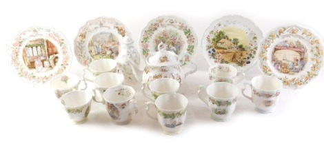 A quantity of Royal Doulton Bramley Hedge ceramics, to include plates, cups, etc. (AF) NB. Auctioneer declaration. This is the property of Golding Young and is being sold WITHOUT RESERVE due to a bad debtor that lied and exaggerated the minor damages tha