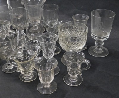 A collection of 19thC and later glasses, custard cups, etc. - 2