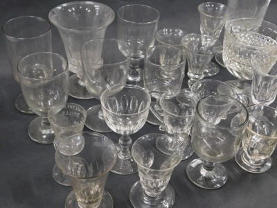 A collection of 19thC and later glasses, custard cups, etc. - 3