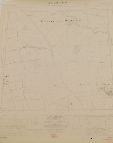 A group of Lincolnshire provincial O/S maps mainly Grantham and surrounding area, circa 1956 and 1958, and newer editions to include Skegness, Alford and Spilsby, Spalding, Boston and Spalding, Windham and Coxmoor, etc. (a quantity)