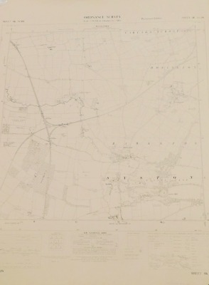 A group of Lincolnshire provincial O/S maps mainly Grantham and surrounding area, circa 1956 and 1958, and newer editions to include Skegness, Alford and Spilsby, Spalding, Boston and Spalding, Windham and Coxmoor, etc. (a quantity) - 2