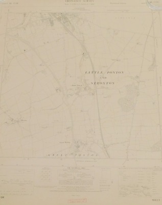 A group of Lincolnshire provincial O/S maps mainly Grantham and surrounding area, circa 1956 and 1958, and newer editions to include Skegness, Alford and Spilsby, Spalding, Boston and Spalding, Windham and Coxmoor, etc. (a quantity) - 8