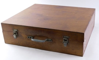 A collection of 19thC and later glass bottles, to include Lions Ink, Stoke On Trent bottles, Doncaster, and others, in ply case. - 2