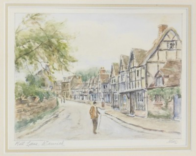 H Todd (20thC School). Three watercolours, comprising The Ford, 15cm x 21cm, The Inn Hamstead Heath, 21cm x 15cm, and Mill Lane Warick, 15cm x 20cm, signed and titled in pencil to margin, in pine frames. (3) - 3