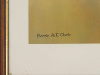 After Barry AF Clarke. Spitfire print, 45cm x 90.5cm, framed. - 3