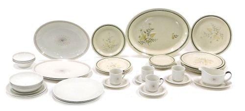 A Royal Doulton Morning Star part dinner and tea service, (AF), and a Royal Doulton Will o' the Wisp part service.