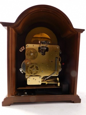 A Hermle mantel clock, with Westminster chime, in a mahogany case, 26cm high. - 4