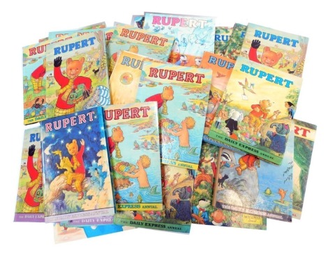 Rupert Daily Express Annuals, including the 50th Daily Express Annual, 1974, 1982, 1980, etc. (1 box)