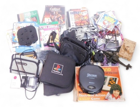 Sega, Sony and Nintendo games and accessories, including Logic 3 Gameboy link cable, PS3 games including Grand Theft Auto 5, Nintendo Gameboy printer, boxed grandstand Match of the Day Kevin Keegan's Electronic Action Soccer Game, Gamester Gameboy Advance