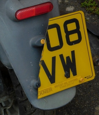 A Piaggio Zip moped, registration OU08 JVW, 49cc, petrol, silver, recd mileage 4,627 miles. - 3