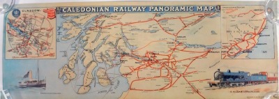 A late Victorian engineer's drawing for a railway tunnel at St Fillons, on the Lochearnhead & Comrie Railway, dated March 1901, with signatures, 68cm x 97cm, a reproduction map of a Caledonian Railway Panoramic map, and a limited edition coloured hunting - 2