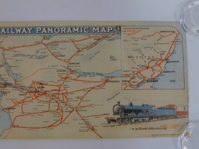 A late Victorian engineer's drawing for a railway tunnel at St Fillons, on the Lochearnhead & Comrie Railway, dated March 1901, with signatures, 68cm x 97cm, a reproduction map of a Caledonian Railway Panoramic map, and a limited edition coloured hunting - 11