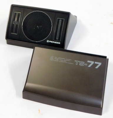 A Pioneer TS-77 surface mounted two way speaker system, boxed. - 2