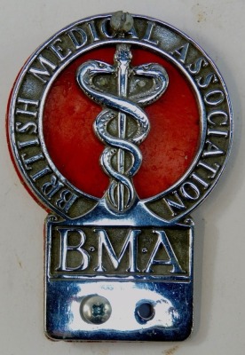 Four car badges, comprising Lincolnshire Automobile Club car badge, British Medical Association car badge, Lincolnshire car badge, and a Velocette badge. (4) - 2