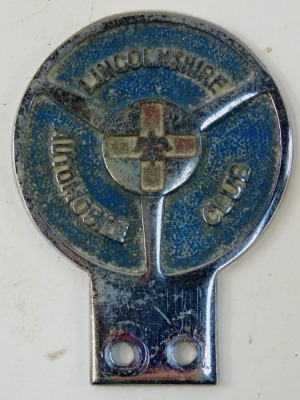 Four car badges, comprising Lincolnshire Automobile Club car badge, British Medical Association car badge, Lincolnshire car badge, and a Velocette badge. (4) - 3