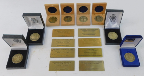 A group of Royal Automobile Club medallions, each in presentation case, together with a quantity of Veteran Car Run plaques, predominantly from the 2000s.