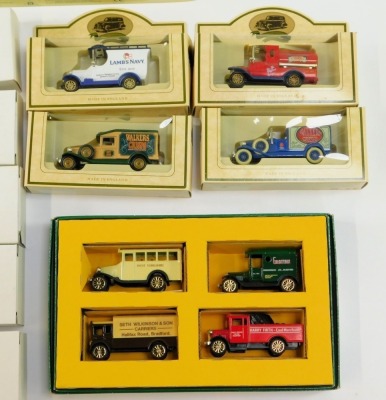 Corgi and Lledo Days Gone diecast vehicles, including Corgi limited edition set C26 cameo set, Days Gone Bedford 30 CWT van Friars Chocolate Soldiers, Days Gone horse drawn float United Dairies, etc. (1 box) - 2