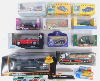 Diecast vehicles, to include Vanguard's Morris Marina, Ford Popular, Corgi Eddie Stobart, Lledo Dandy vans, etc. - 2