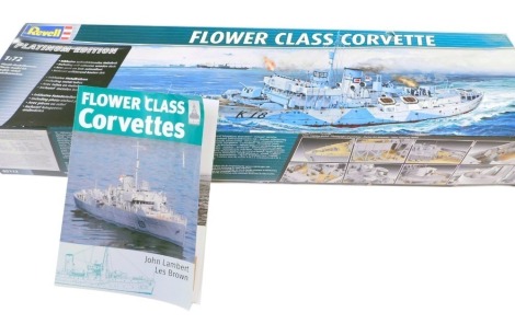 A Revell Platinum Edition Flower Class Corvette model number 05112, boxed and Illustrated Shipcraft Special Book of Flower Class Corvettes by John Lambert and Les Brown. (2)