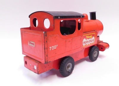 A Tri-ang Puff Puff tinplate train, in red. - 3